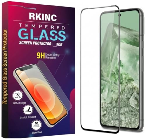 Image of RKINC Tempered Glass for Google Pixel 8 Pro (6.7 Inch) Military Grade Gorilla Screen Guard Protector | With Installation Kit | Edge to Edge Coverage | Black