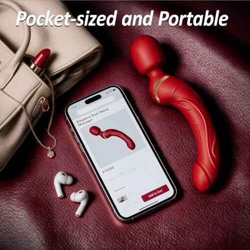 Image of Sex Toys Vibrators Wand Dildos - Adult Toys for Women Clit G Spot Anus Stimulation, Rechargeable Waterproof Quiet Massager with 9 Powerful Vibrations, Female Womens Couples Adult Sex Toys Vibrators
