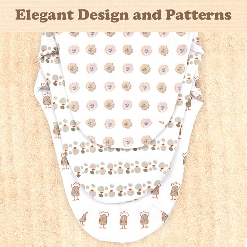 Image of Swaddles for Newborns - 3-Pack Infant Swaddles 0-3 Months - Adjustable Newborn Swaddle Sleep Sack - Soft Organic Cotton Baby Wrap for Safe & Cozy Sleep