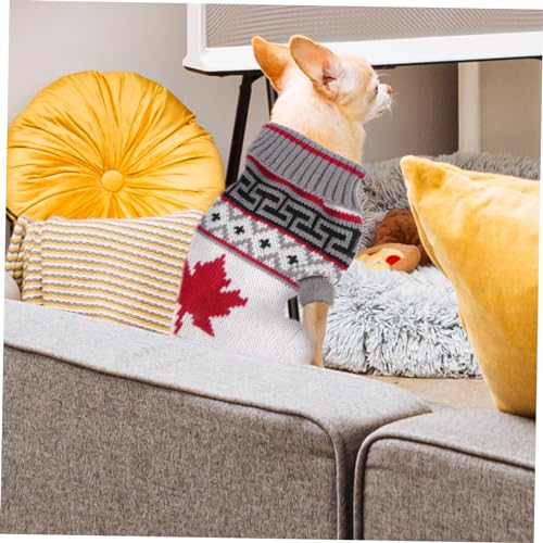 Suéter Navideño para Perro POPETPOP Tamaño L Gris miniatura 3