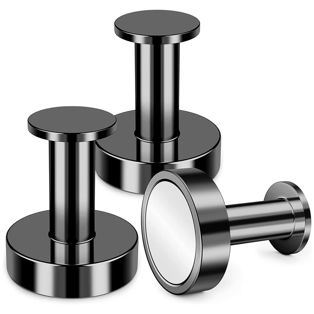 Simpls 3 Heavy Duty Magnetic Hangers, Super Strong Magnetic Hooks for Hanging Coats and Black