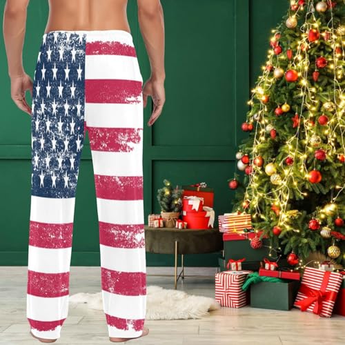 visesunny Stylish Floral Mens Pajama Pants 100% Cotton Soft Sleep & Lounge Pants PJ Bottoms with Pockets4