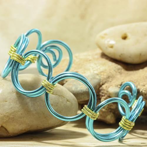 Image of Beadsnfashion 10 Meters Aluminium Craft Wire for Art & Craft, Jewellery Design, Wire Wrapping, Flower Decoration, Floral Arrangement and DIY Handmade Projects (Blue, 1.5 MM)