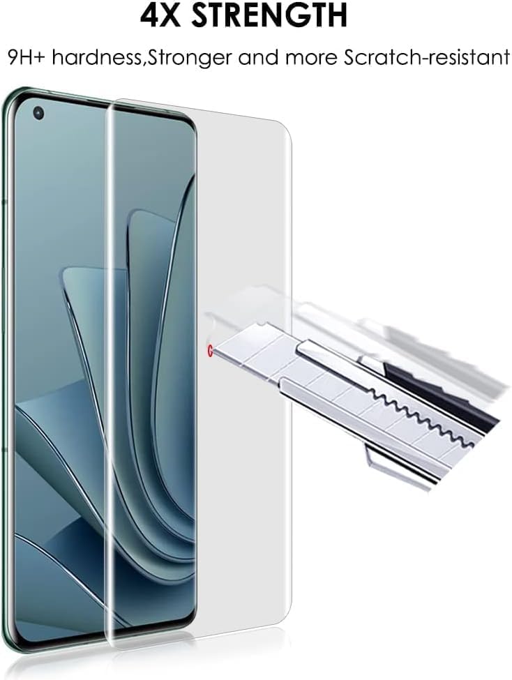Image of SHILD Tempered Glass Screen Protector Compatible with OnePlus 10 Pro /Oneplus 9 Pro (6.7 Inch) | Curved UV Screen Guard | 9H Hardness | HD Clear | Fingerprint Sensor Support | Full Coverage | Easy Installation | Pack of 1