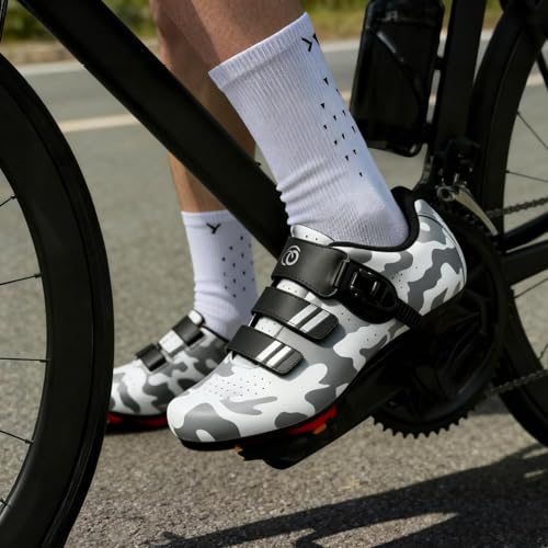Image of Cycling Shoes for Men Women Compatible with Peloton Bike, Indoor Spin Shoes with Pre-Installed Delta Cleats, Comfortable & Safe Unisex Outdoor Road Cycling Shoes