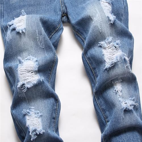 Boys Casual Ripped Pants for Outdoor and Daily Use Stylish Youth Denim with Elastic Waist Comfortable Fit for2