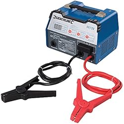 Silverline Tools 549095 Cargador y Arrancador de Batería Automático 12 A, 6/12 V, Capacidad 8-180Ah