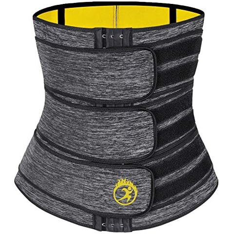 SEXYWG Waist Trainer for Women Neoprene Sauna Tummy Control Waist Trimmer Corset Slimming Body Shaper Grey Cover