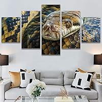 SIGNWIN 5 Panel Canvas Wall Art Coiling Around for Home Decorations Ready to Hang - 60