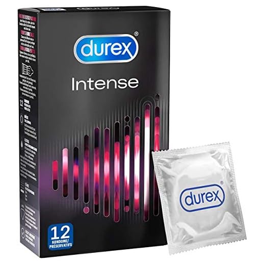 Durex - Intense Orgasmic Kondome Gerippt und genoppt mit stimulierendem Gel, 10er Pack