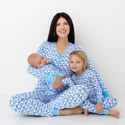 Image of Little Sleepies Womens Pajama Top, Viscose from Bamboo, Henley Button Up Nursing PJs, Family Matching Pajamas for Women Set
