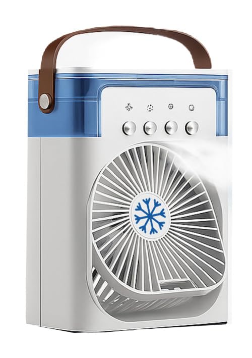 FrostAir™ Mini Air Cooler – Kompakter Luftkühler mit Wasser-Verdunstung & LED-Effekt | Mobiler Tischventilator & Klimagerät Ersatz für Büro,...