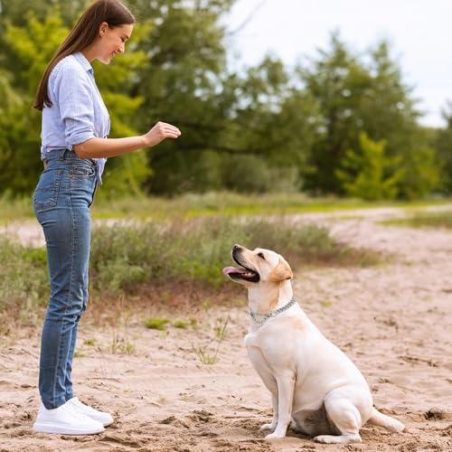 Duronge Kettenhalsband Hund, Edelstahl Hundehalsband, Verstellbare Hundekette mit Sicherer Schnalle, Hundehalskette Halsumfang 50 cm, Ø 2,5 mm, Hunde Kette zum Hundetraining