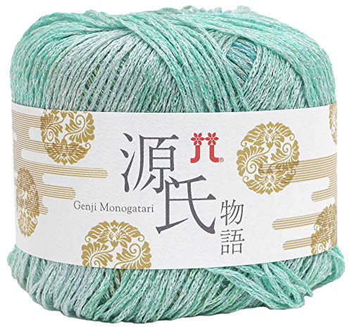 ハマナカ 源氏物語 毛糸 並太 Col.105 グリーン 系 25g 約92m 2457