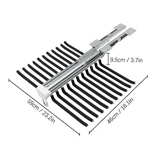 Pants Organizer for Closet, 22 Arms Trousers Rack Pull Out Pants Hanger Cupboard Rack Closet Organizer, Portable Black Pants Hangers for Closet Trousers Rack,Maximum Load 33lbs