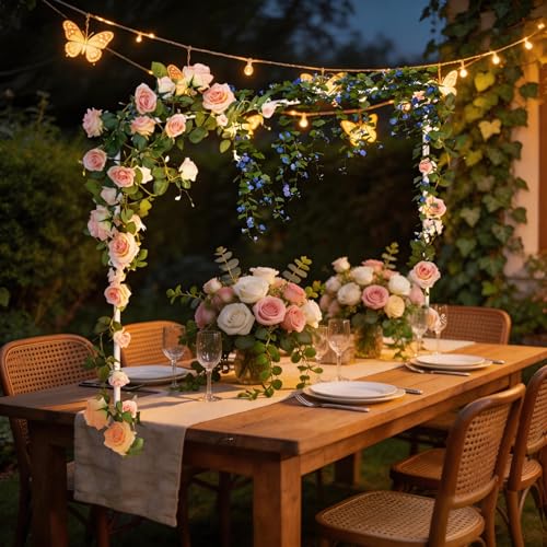 Barra extensible de metal para decoración de mesas de bodas 2