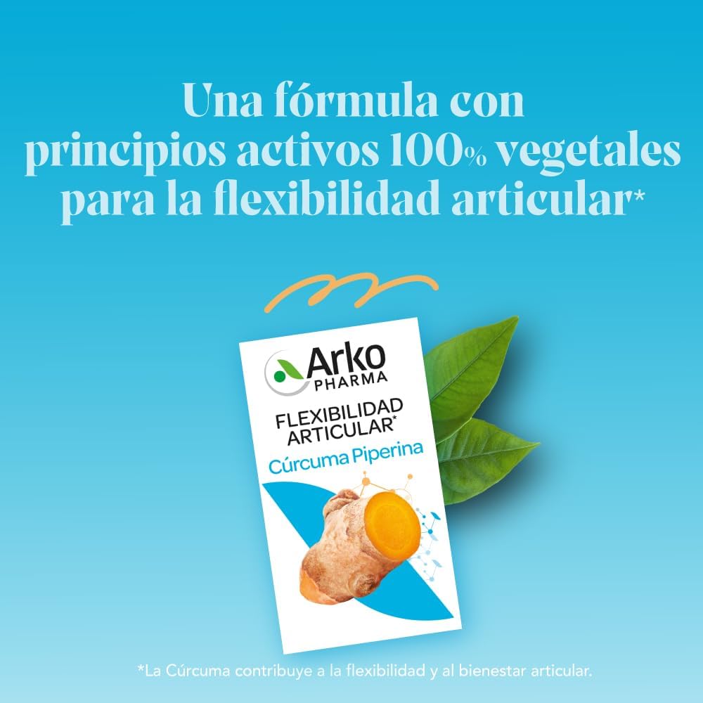 Arkopharma Arkocápsulas Cúrcuma Bio 160 Cápsulas Pack X2, Con Extractos De Pimienta Negra, Flexibilidad Articular, Actividad Antiinflamatoria, Dolores En Articulaciones