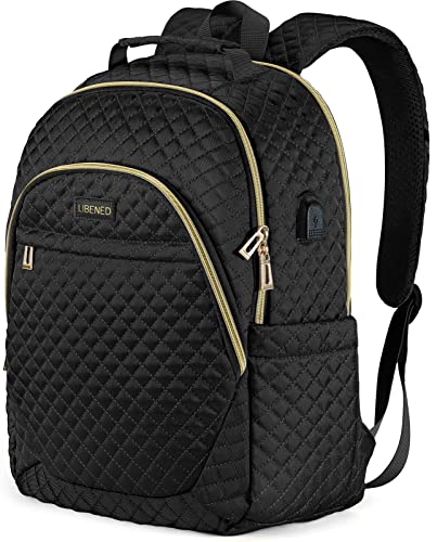 BIKROD Rucksack Damen, Schulrucksack Mädchen Teenager für Uni Reisen Freizeit Job, 15,6 Zoll Laptopfach Daypack Wasserdichte mit USB-Ladeanschluss Tablet & Anti Diebstahl Tasche Cover