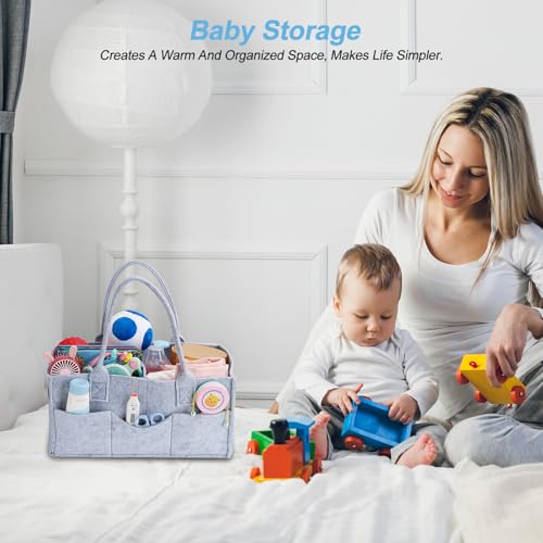 Panier à couches SURFOU avec compartiments amovibles pour accessoires de chambre bébé