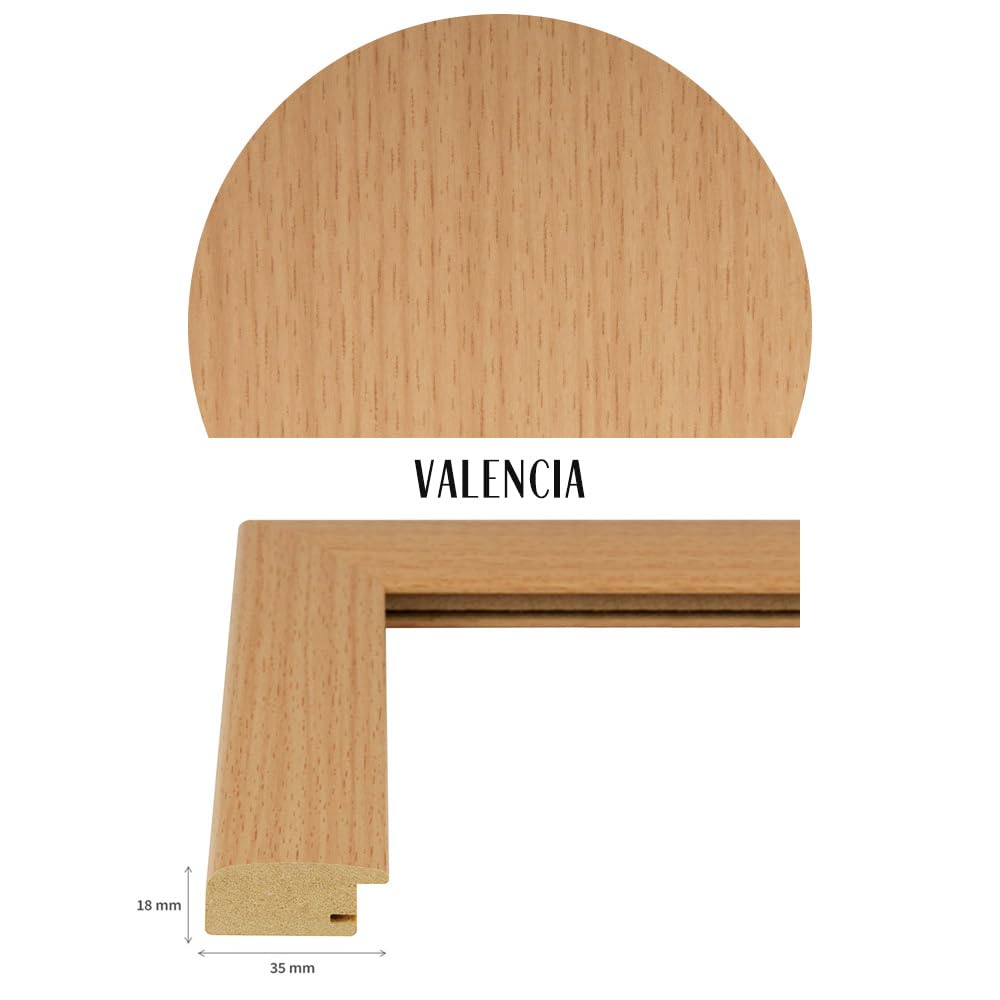Bildershop-24 Cadre à puzzle/photo Valencia 47X68cm Hêtre pour 500-1000 Pièces antireflet*
