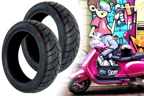 2x Reifen 120/70-12 Zoll TL 51J PR507 kompatibel mit Piaggio Fly Peugeot Speedfight MBK Booster Kymco Agility Yamaha Aerox, Roller Motorrad 50-150ccm