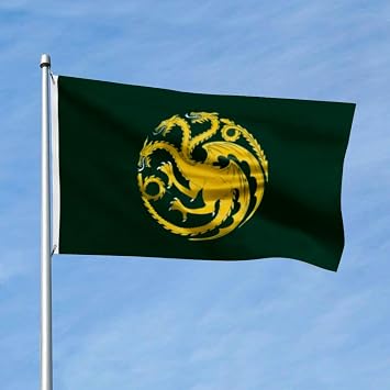 House Stark, Targaryen Classic Flag banner 3x5ft Man Cave Green