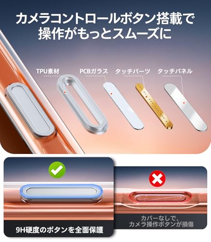 undefined TORRAS iPhone 17 Pro 用 ケース【業界初の耐衝撃スタンド・立てれば安定】米軍規格MIL クリア リング Magsafe対応 カメラコントロールボタン ストラップホール付き 黄ばみなし 指紋防止 ワイヤレス充電対応 耐衝撃 滑り止め 6.3インチ 「Ostand Q1 Guardian」For いphone17pro ケース(透明) の商品画像 8