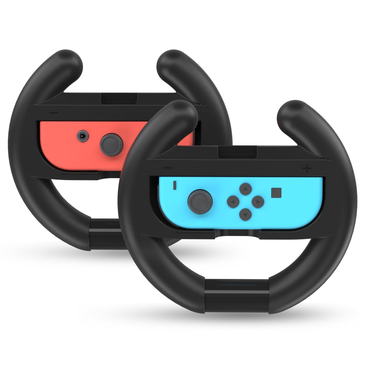 NALENSY Switch Steering Wheel for Nintendo Switch1 Joy Con Controller, Switch Racing Wheel Grip Fit Mario Kart 8 Deluxe for Switch1 OLED Joy Con, 2 Pack Switch Mario Kart Steering Wheel