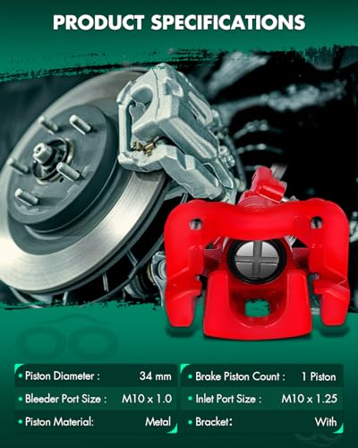 Image of SCITOO Rear Left+Right Brake Calipers With Bracket 19-B2068 19-B2069 Compatible For Honda For Accord 1998-2007