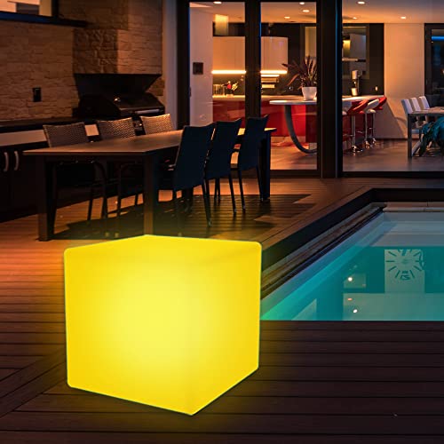 wuuhoo® LED Solarlampe Kubi mit 16 Farben 20-50cm, wetterfester und...