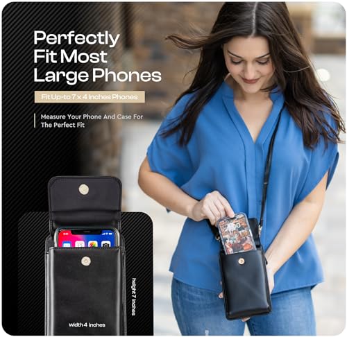 Claasico Crossbody Phone Purse for Women – RFID Phone Case Wallet w/Magnetic Closure & Separate Zipper Pocket Crossbody Bag4