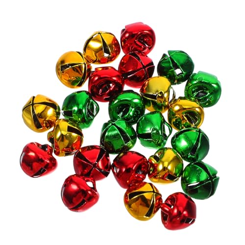 VILLCASE 24pcs -Opening Bell Craft Bells Ornament Christmas Decor Bells Bell Pendant Bells Metal Bell Pendant Valentine's Day Bells Bell Hanging Holiday Bells
