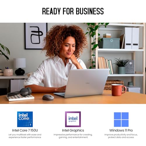 Image of 2026 Dell 16 Touchscreen Laptop Computer, 16 inch FHD+ Touch Screen Student&Business Laptop PC, Intel 10-Core 7 (Beat i7-1355U), 32GB DDR5 1TB SSD, Windows 11 Pro, Backlit Keyboard,Fingerprint,Wi-Fi 6E