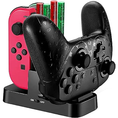 Estación de Cargador para Nintendo Switch JoyCon y Pro Controller Cover