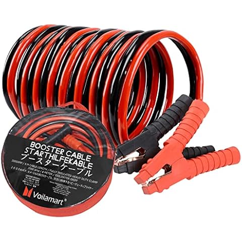 Voilamart Jump Leads Heavy Duty Car Battery Jump Leads 2000AMP 6M Booster Cables Jumper Cable for Petrol Diesel Car Van Truck (Includes Zipped Carry Bag with Handle) Cover