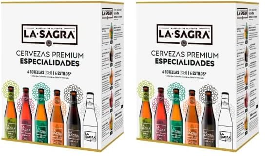 La Sagra - Pack Degustación 6 Estilos, Caja de 6 botellas de 330 ml - Total: 1980 ml (Paquete de 2)