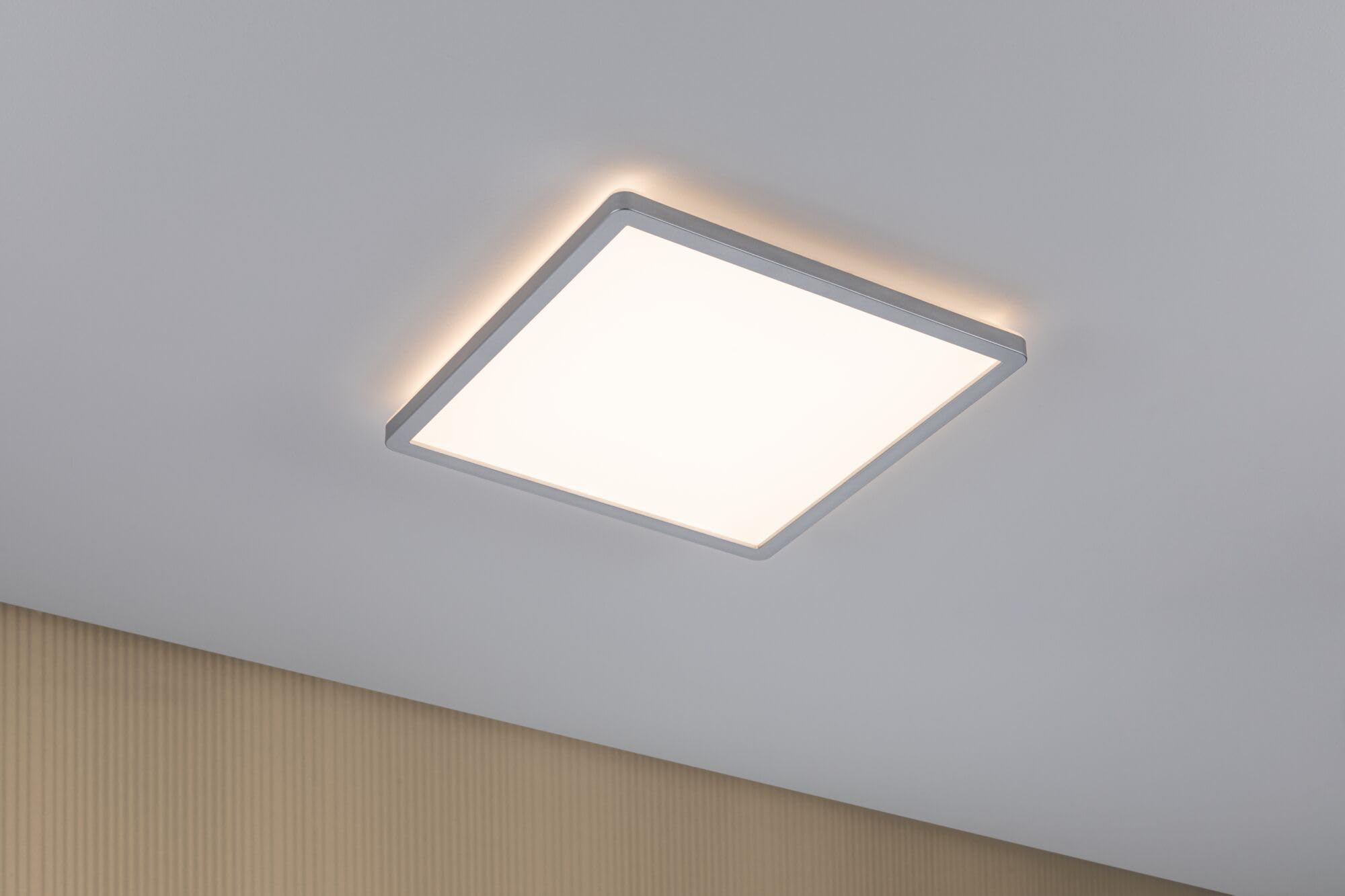 Paulmann 70994 LED Panel Atria Shine 293x293 mm eckig incl. 1x16 W Warmweiß Chrom matt Lichtpanel Kunststoff Deckenpanel 3000 K