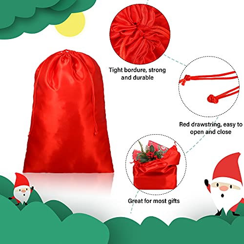 SATINIOR Christmas Santa Costume Set, Hat, Beard Wig, White Eyebrow, Winter Gloves, Glasses - Image 4
