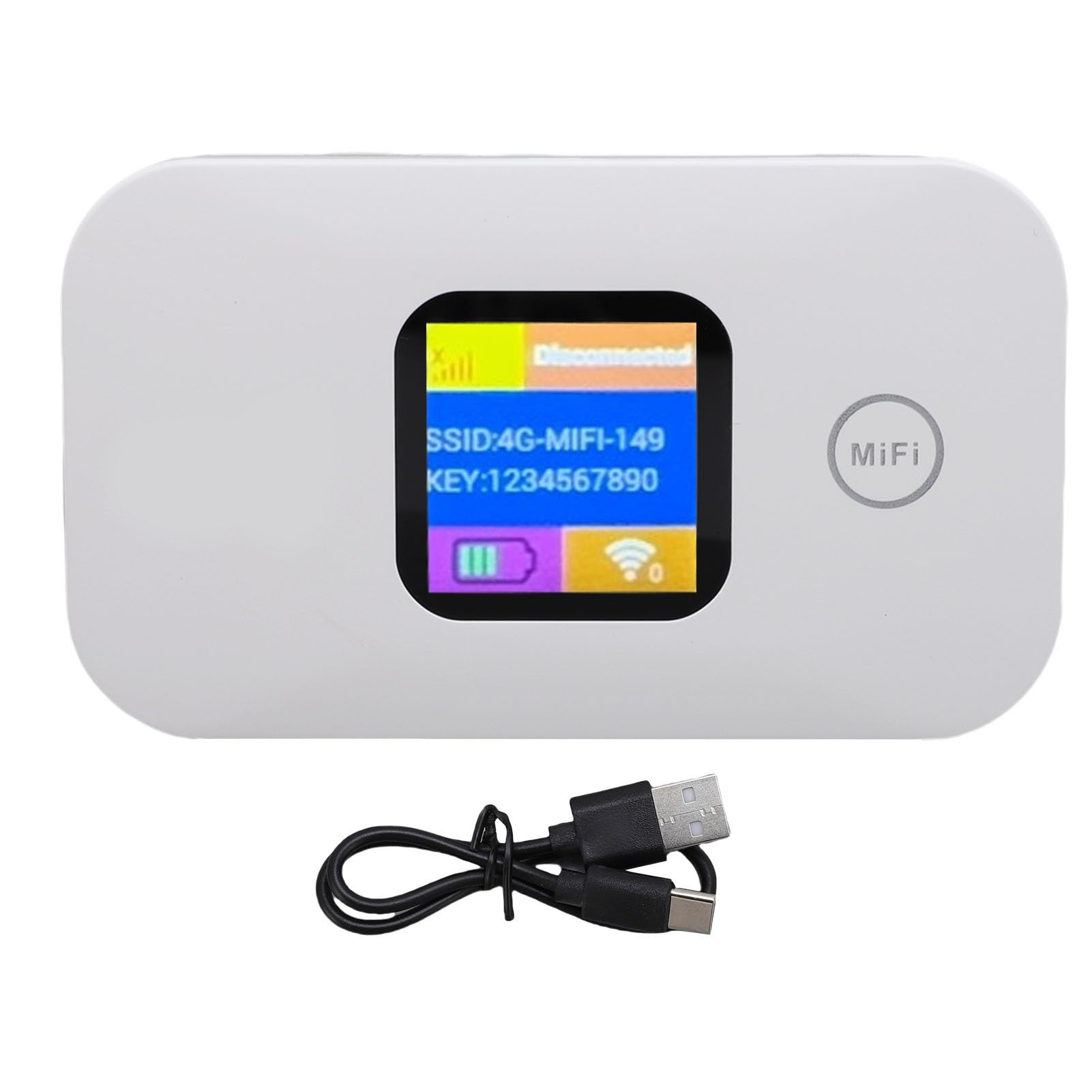 YUEHISY 4G Mobile Hotspot, 300Mbps Portable WiFi with SIM Slot, Pocket Hotspot with LED Display, Connects Up to 10 Devices, for Travel Camping