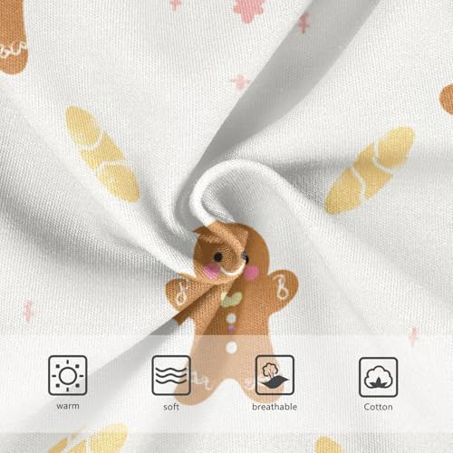 GuoChe Gingerbread Men 1-piecing Hip Design Panties Organic Underwear for Young Girls in Sizes 2T,3T, 4T, 5T, 6Y and 8Y3