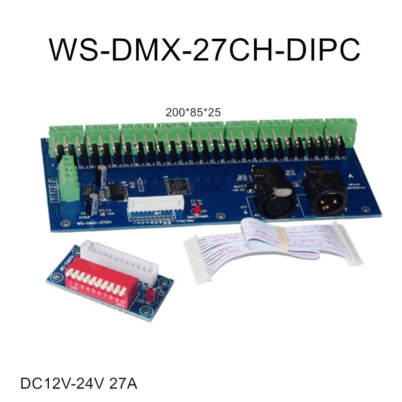 27-Kanal-18-Kanal-Dimmer-LED-Decoder, LED-Lichtsteuerung, DMX512-LED-Steuerung, Konstantspannung, gemeinsame Anode, Steuerung DC12V-24V(WS-DMX-18CH-LED)