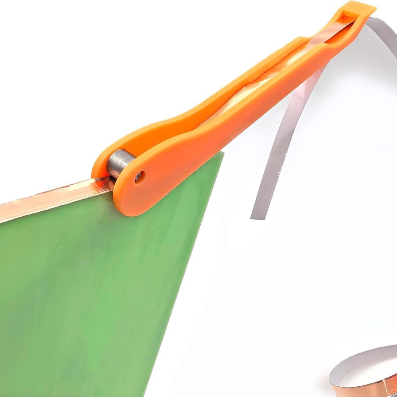 Vitrail Lot de 2 outils de ruban adhésif en cuivre pour vitrail 6,35 mm Outil auxiliaire pour éviter le bouclage de feuille de cuivre