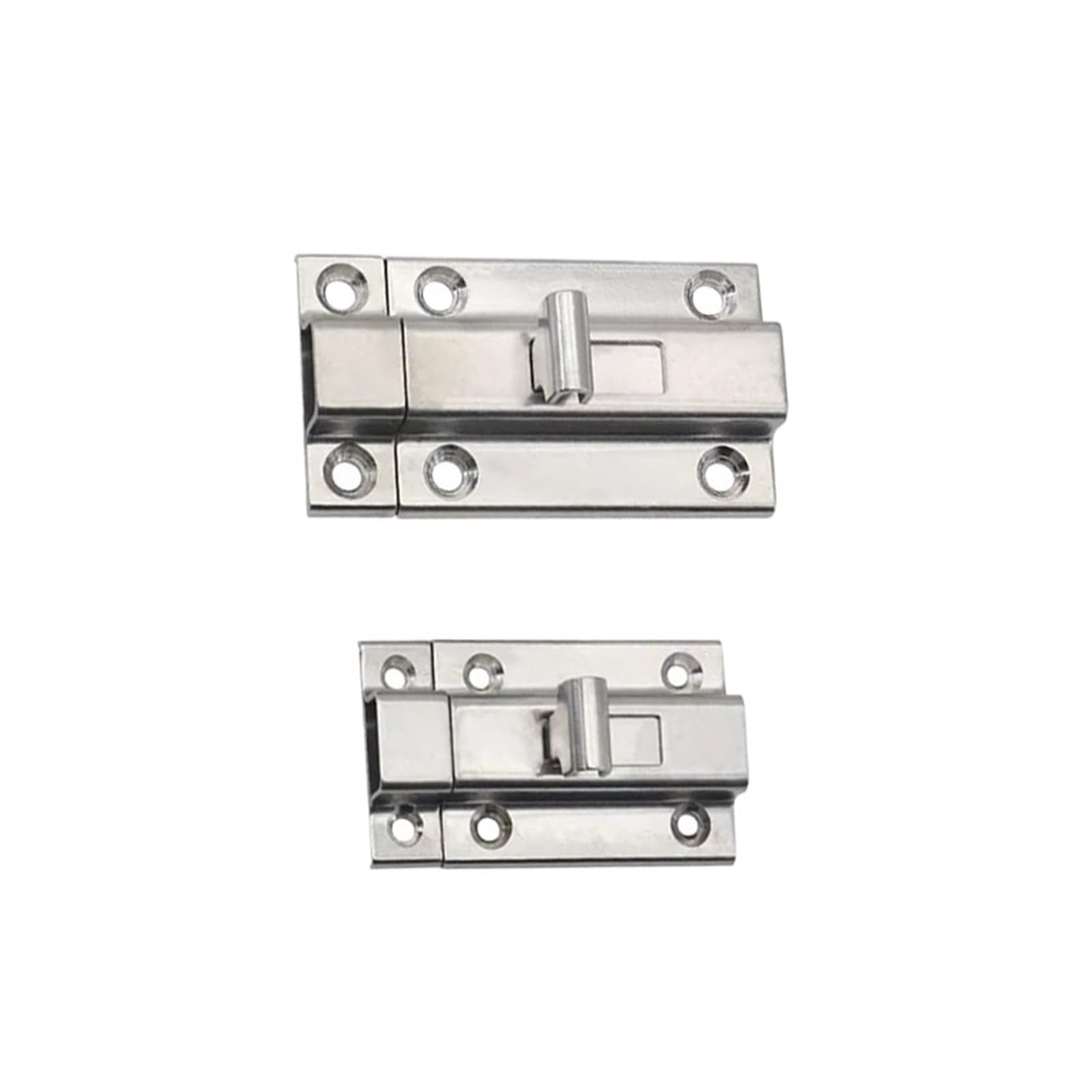 Sliding Square Bolt External Impact Door Lock Stainless Steel Door Bolt Industrial Equipment 1Pcs(Buffed-50mm)
