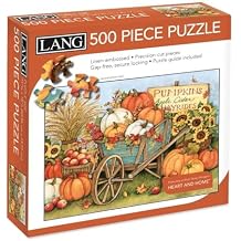 Lang Companies, Harvest Wheelbarrow 500 Piece Puzzle by Susan Winget