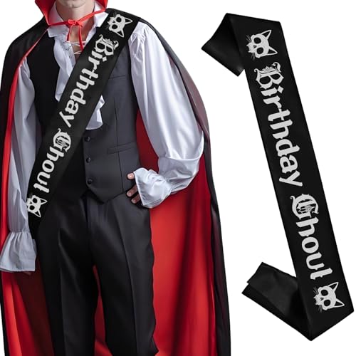 Decoração gótica de aniversário para Halloween, banda fantasma, acessórios de decoração para festas assustadoras, banda de festa com tema de terror, letras de impressão emo, acessórios