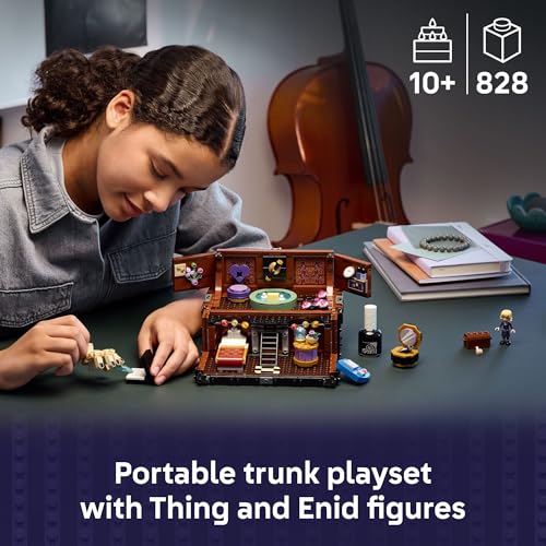 LEGO Wednesday Thing’s Apartment Building Toy - Transforming Trunk Playset W/Poseable Thing & Enid Sinclair Minidoll - Wednesday Merch for Girls & Boys, Ages 10+ - Gift Idea for Birthdays - 76785 - image 2