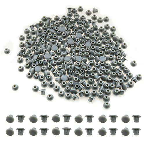 Image of 200pcs Deep Gray Hole Plugs 5mm Plastic Tube Cover Furniture Hardware Decorative Cover