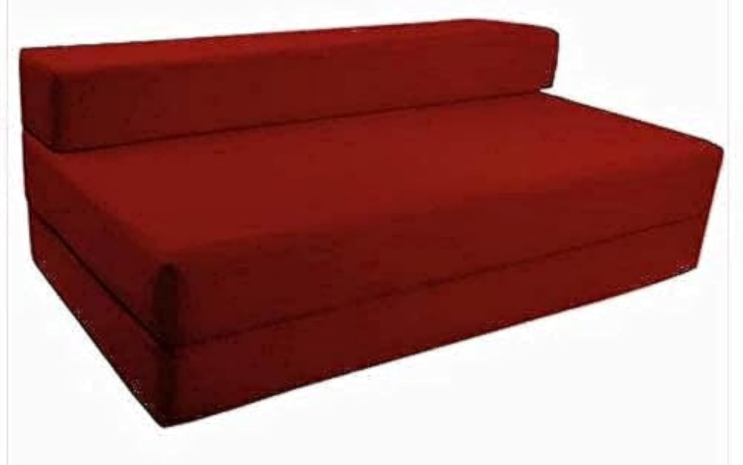 Zena Black Stallion 2-Seater Fold Out Z Sofa Cum Bed - Double Maroon