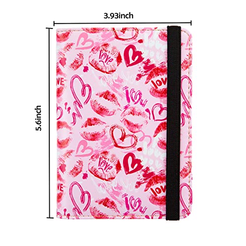 Passport And Vaccine Card Holder Combo Passport Holder With Vaccine Card Slot Wallet Credit Card Protector With Rfid Blocking Women Men (Pink Love) #TOP3