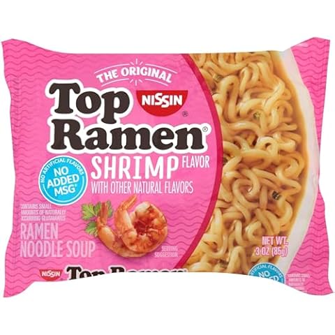 Nissin Top Ramen Noodles Shrimp Flavor - 5 Pack Cover
